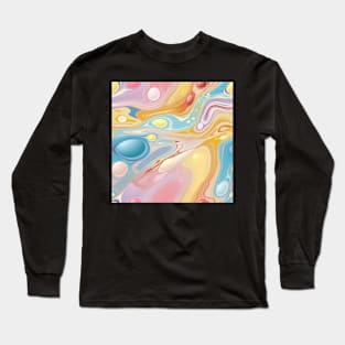 Abstract oil and water mix background Long Sleeve T-Shirt